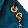 Chanel Blue Chevron Patchwork Coco Cuba Backpack