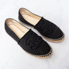 Chanel Black Canvas CC Espadrilles
