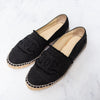Chanel Black Canvas CC Espadrilles