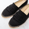 Chanel Black Canvas CC Espadrilles