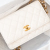Chanel White Leather Wallet On Chain Crossbody Bag