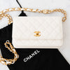 Chanel White Leather Wallet On Chain Crossbody Bag