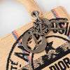 Dior Beige Jute Union Embroidered Medium Lady D Lite Tote Bag