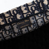 Dior Large Book Tote Ecru And Blue Dior Oblique Embroidery Bag