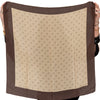 Christian Dior Vintage Silk Brown Scarf