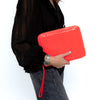 Christian Louboutin Red Patent Spike Clutch Bag