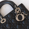 Christian Dior Lady Dior Black Leather Small Bag