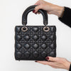 Christian Dior Lady Dior Black Leather Small Bag