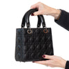 Christian Dior Lady Dior Black Leather Small Bag