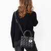 Christian Dior Lady Dior Black Leather Small Bag