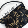 Dolce & Gabbana Black And Gold Hand Painted Satin Shoulder Bag