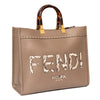 Fendi Medium Embossed Sunshine Shopper Leather Tote Bag