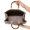 Fendi Medium Embossed Sunshine Shopper Leather Tote Bag