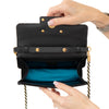 Gucci Black Velvet G Square Crossbody Bag