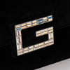 Gucci Black Velvet G Square Crossbody Bag