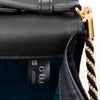 Gucci Black Velvet G Square Crossbody Bag