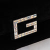 Gucci Black Velvet G Square Crossbody Bag