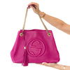Gucci Magenta Leather Soho Chain Tote Bag