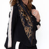Gucci Black Horsebit Printed Silk Scarf