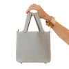**UNUSED** Hermès 2025 Picotin Lock Bag 18 Bleu Glacier Taurillon Clemence Leather With Palladium Hardware