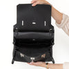 Hermes Jypsiere 34 Black Clemence Leather Crossbody Bag