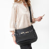 Hermes Jypsiere 34 Black Clemence Leather Crossbody Bag