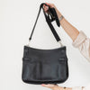 Hermes Jypsiere 34 Black Clemence Leather Crossbody Bag