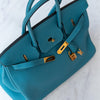 Hermes Birkin 35 Turquoise Veau Togo Leather Bag 2015
