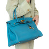 Hermes Birkin 35 Turquoise Veau Togo Leather Bag 2015