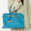 Hermes Birkin 35 Turquoise Veau Togo Leather Bag 2015