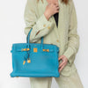 Hermes Birkin 35 Turquoise Veau Togo Leather Bag 2015