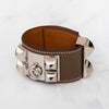 Hermes Etoupe Leather Collier de Chien Bracelet