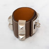 Hermes Etoupe Leather Collier de Chien Bracelet