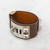 Hermes Etoupe Leather Collier de Chien Bracelet