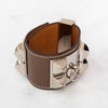 Hermes Etoupe Leather Collier de Chien Bracelet
