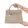 Hermes Kelly 32 Gris Tourtourelle Veau Togo Leather Bag