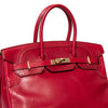 Hermes Birkin 35 Ghillies Rubis Veau Tadelakt Leather Bag
