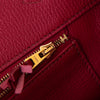 Hermes Birkin 35 Ghillies Rubis Veau Tadelakt Leather Bag