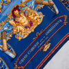 Hermes Grand Carosse Pour Un Ambassadeur Blue Silk Scarf