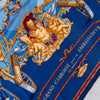 Hermes Grand Carosse Pour Un Ambassadeur Blue Silk Scarf