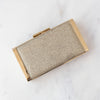 Jimmy Choo Ellipse Soft Gold Glitter Clutch Bag