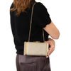 Jimmy Choo Ellipse Soft Gold Glitter Clutch Bag