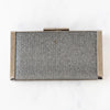 Jimmy Choo Ellipse Silver Grey Glitter Clutch Bag