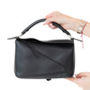 Loewe Black Puzzle Medium Leather Shoulder Bag