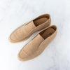 Loro Piana Open Walk Beige Suede Loafers