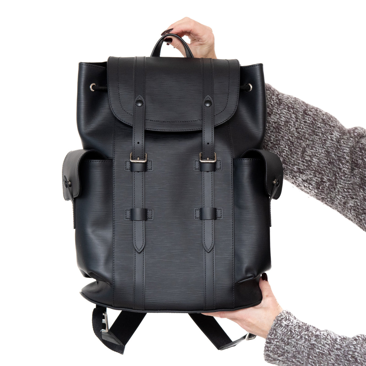 Louis Vuitton Christopher MM Black Epi Leather Back Pack – EVEYSPRELOVED
