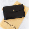 Louis Vuitton Black Epi Leather Montaigne Clutch Bag