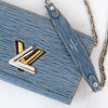 Louis Vuitton Twist Chain Light Denim Epi Leather Wallet On Chain Bag