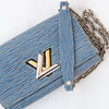 Louis Vuitton Twist Chain Light Denim Epi Leather Wallet On Chain Bag