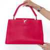 Louis Vuitton Capucines MM Fuchsia Taurillon Bag